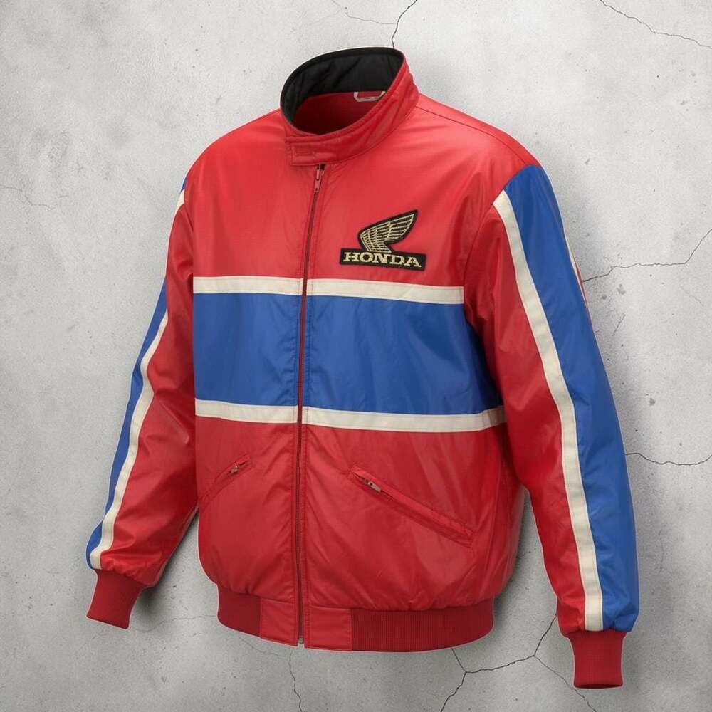 Vintage Hondaline Honda Racing Nylon Windbreaker Jacket Size M